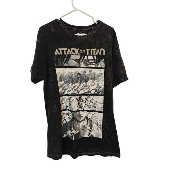 Attack On Titan Levi Last Chapter Manga Short Sleeve T-Shirt Anime Tee Black M - Picture 1 of 6